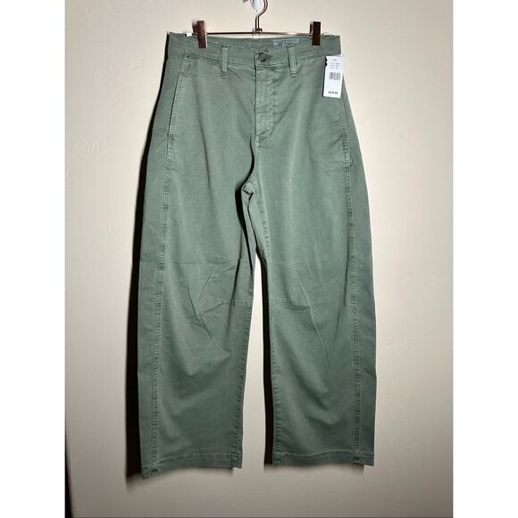 AG Adriano Goldschmied Fiona Green High Rise Barrel Pants Size 26 New - Picture 1 of 7